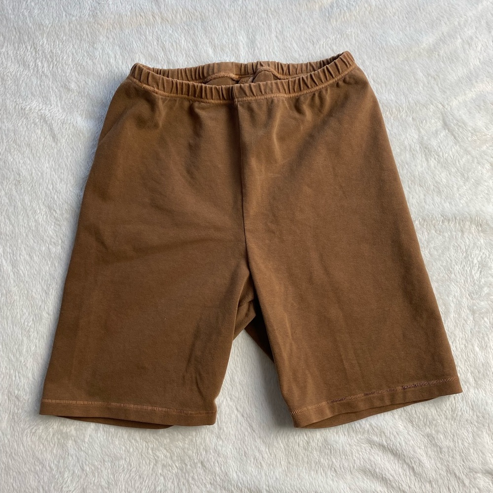 SKIMS Outdoor Bike Shorts in Camel
